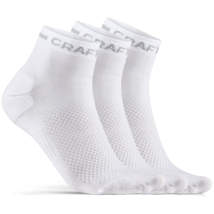 Fietssokken - Craft Core Dry Mid 3-pack - 37/39 - Wit
